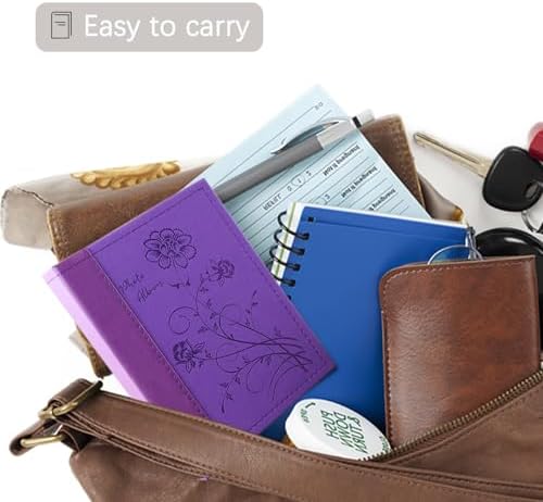 Artmag Small Photo Album 4x6 2 Pack, Each Pack with 26 Clear Pages Holds 52 Vertical Photos for 4x6 Picturs, Artwork or Postcards Storage (Purple),50 Pockets/2PKS - Image 6