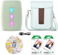 Fujifilm Instax Mini Link 3 Smartphone Printer Sage Green + Fuji Film Value Pack (20 Sheets)+ Shutter Accessories Bundle, Incl. Protective Case, 20 Sticker Frames, USB Type C Cable by FUJIFILM