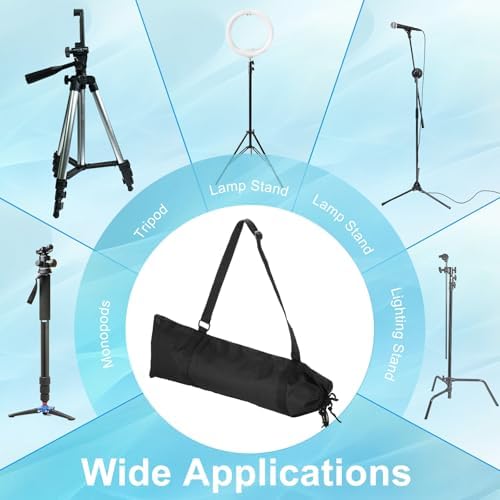 PATIKIL Tripod Case, Nylon Padded Tripod Bag with Handles for Light Stands, Tripod Photography Accessories, Black 55cm - Image 5