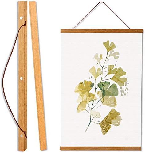 WITCOLOR 11x14 11x17 11x22 Poster Frames, Magnetic Light Wood Wooden Frame Hanger for Photo Picture Canvas Artwork Art Print Wall Hanging (1 Pack, 11", Teak Wood) by WITCOLOR