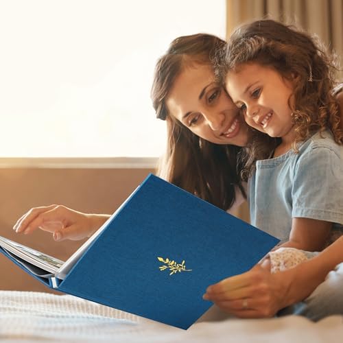 Self Adhesive Photo Album Linen Cover 60 Pages Navy Blue - Image 6