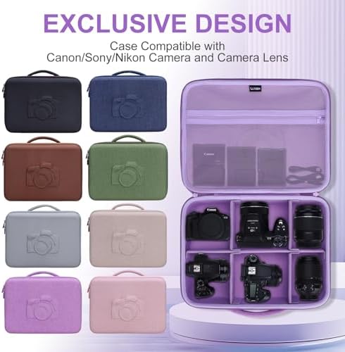 Large Camera Case Bag for Canon/Sony/Nikon Camera and Multiple Lens Black - Image 6
