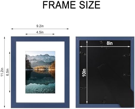 8x10 Picture Frame Set of 4 with Real Glass, Wall & Tabletop Display - Image 7