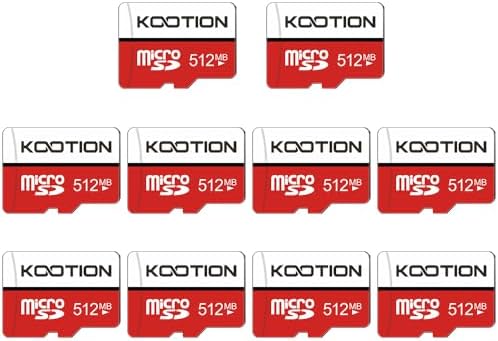 (Not 512GB) 10-Pack 512MB Micro SD Card, KOOTION Class 4 Low Capacity Memory Cards for Old Phones/MP3 Players, Basic Small Data Storage & File Transfer (10 Pack, 512 Megabyte) by KOOTION