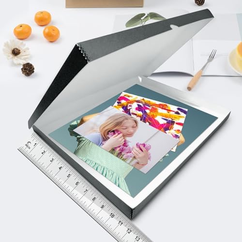 Lineco Clamshell Archival Storage Box, 11.5x14.5x1.75 Inch, Gray - Image 3