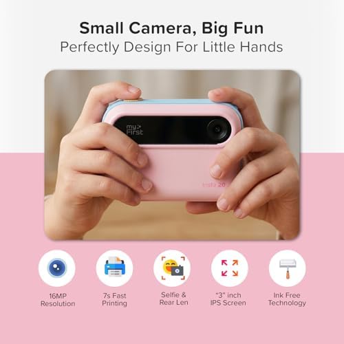 myFirst Kids Instant Print Camera, 16MP Camera, 9 Rolls Paper, Travel Case - Image 4