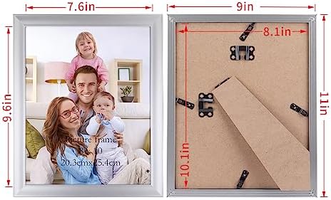 Giftgarden 8x10 Picture Frame Silver Set of 12, Multi Modern 8 by 10 Photo Frames Bulk for Wall or Tabletop Display - Image 2