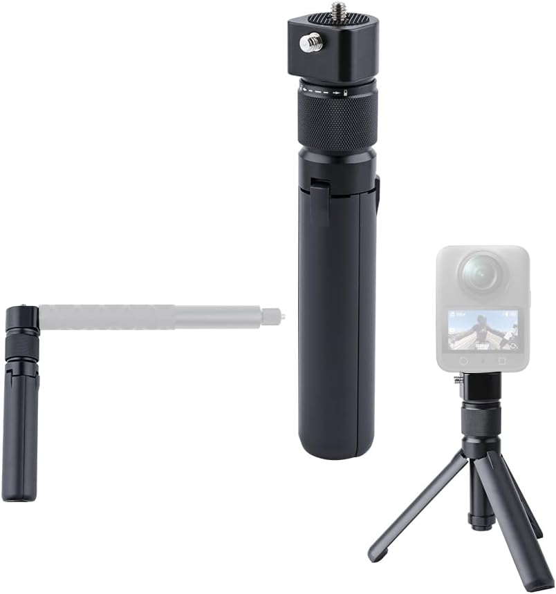 Bullet Time Handle Tripod Rotating Grip for Insta360 X5/X4/X3, DJI OSMO 360 2 Pocket 3, GoPro – 360° Rotating Grip, 1/4" Thread, 6 lbs Capacity, Compact Selfie Stick - Image 5