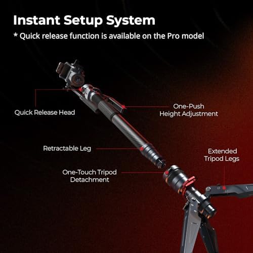SmallRig 68.9"/ 175cm Carbon Fiber Video Monopod for Camera - Image 6