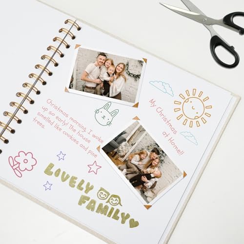 10x10 Inch Scrapbook DIY Photo Album, 40 Sheets (80 Pages), Beige - Image 3