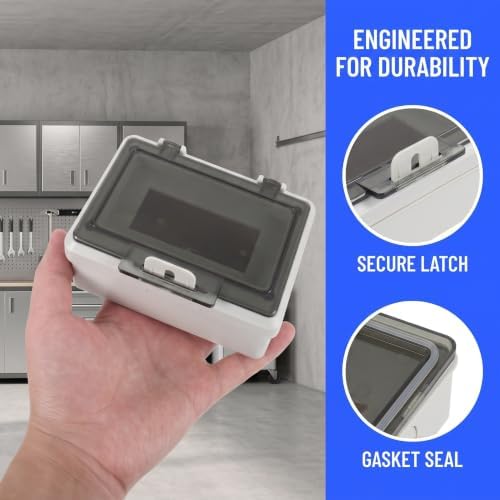 Lurrose Roller Shutter Button Lock Box - Waterproof Garage Door Switch Cover for Roller Shutter Button Guard - Dustproof Industrial Garage Switch Protector for Commercial Fire Safety - Image 7
