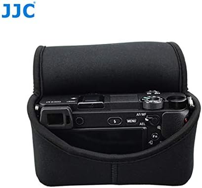 JJC Black Ultra Light Neoprene Camera Case for Sony a6600 a6500 a6400 a6300 a6100 a6000 a5100 +18-55mm/E 50mm F1.8 Lens, Pouch Bag for Fuji X-T30 X-T20 X-T10 +16-50mm, Canon PowerShot SX530 SX540 G3X - Image 5
