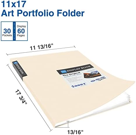 Sooez Art Portfolios 11x17, Portfolio Folder with 30 Pockets & Black Inner - Image 6