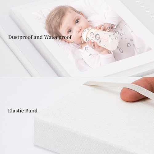 Vienrose Polaroid Photo Album Binding Cloth Photo Book for Instax Fuji 2 x3 Inch Photo Fits Fujifilm Mini 12 11 9 Snap PIC-300 52 Pockets 2 Pack, White - Image 6