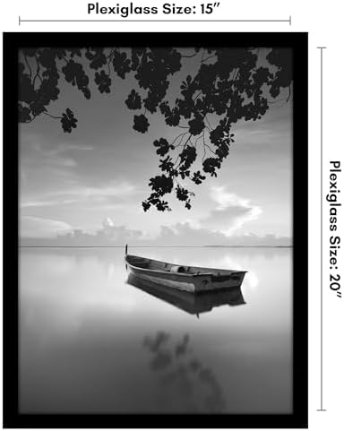 Americanflat 15x20 Poster Frame - Engineered Wood - Black - Image 2