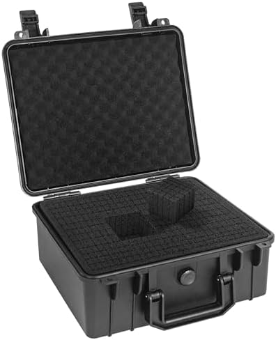 Protective Hard Case Shockproof Water-resistant with Customized DIY Foam Insert fit for Camera, etc, 11 X 9.5 X 5-Inch by ITHWIU