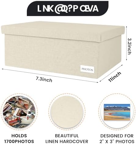 Photo Storage Box 2x3, Decorative Photo Boxes Storage With Lids - Image 3