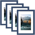 8x12 Picture Frame Set of 4 with Real Glass, Wall & Tabletop Display by SZYUU