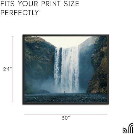 Americanflat 24x30 Poster Frame - Slim Molding - Black - Image 2