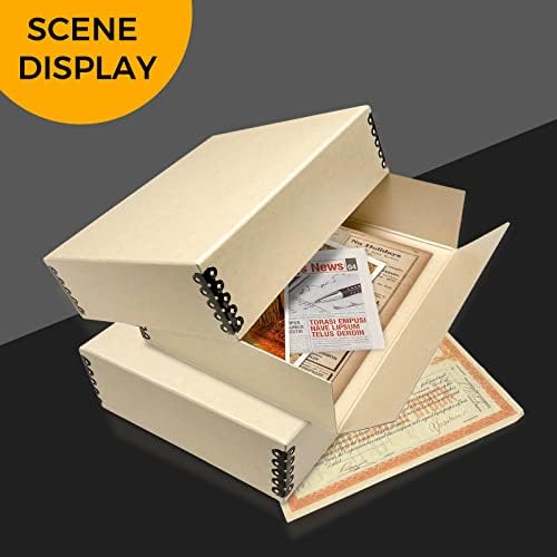Golden State Art, Archival Storage Box, Tan-9x12x3 Inch, Pack of 2 - Image 5
