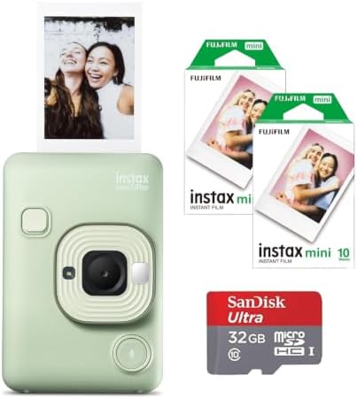 Fujifilm INSTAX Mini LIPLAY Hybrid Instant Camera (Matcha Green Starter Bundle) by FUJIFILM