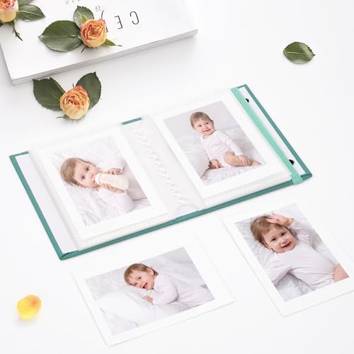 Vienrose Polaroid Photo Album Binding Cloth Photo Book for Instax Fuji 2 x3 Inch Photo Fits Fujifilm Mini 12 11 9 Snap PIC-300 52 Pockets 1 Pack, Aqua - Image 6
