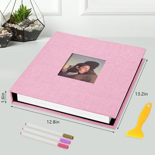 Zesthouse 18 In Photo Album Self Adhesive with Picture Display Window, 3-Ring Scrapbook Albums 60 Pages Holds 10x12 8x10 5x7 4x6 Photos, DIY Photo Book Ideal Gift for Family Wedding Baby - Image 2