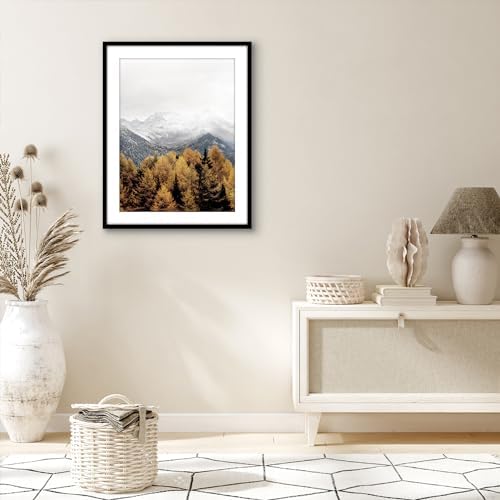 Americanflat 22x28 Poster Frame - Matted to 18x24 - Slim Molding - Black - Image 7
