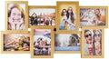 MELANNCO Collage Picture Frame for Wall, 24x12 Inch Gold Photo Collage Frame with 8 Openings for Four 6x4 and Four 4x6 Photos, Staggered Multi-Photo Display, Sawtooth Hangers Included by Melannco