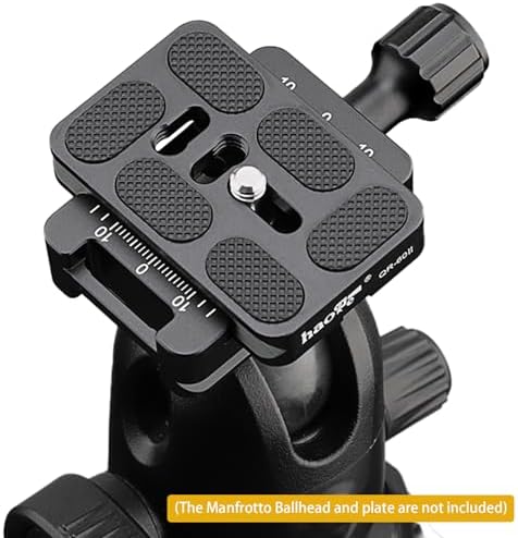 Haoge CP-39 Screw Knob Quick Release Clamp Adapter with Hand Strap Bosses Boss Slot fit RRS Sunwayfoto Kirk Benro Arca Swiss Tripod or Monopod Head on Canon Nikon Sony Pentax Olympus Fujifilm Camera - Image 5