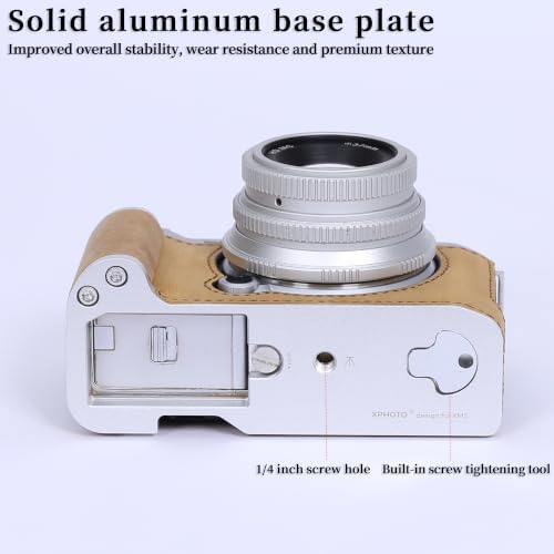 Camera Genuine Leather Half Case ，Compatible with FUJIFILM X-M5 XM5 - Image 6