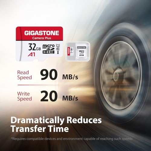 GIGASTONE Micro SD Card 32GB, Camera Plus, MicroSDHC Memory Card for Wyze Cam, Security Camera, Roku, Full HD Video Recording, UHS-I U1 A1 Class 10, up to 90MB/s, with Adapter - Image 2