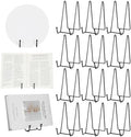 12 Pack 6 Inch Metal Plate Display Stands, Black Multi-Purpose Easel Stands for Photos/Books/Plaques/Artwork, Tabletop Holder by Unknown