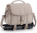 BAGSMART Small Camera Bag, DSLR Camera Case for Camera Lens & Accessories, Ultra-Light Compact Crossbody Camcorder Bags with Rain Cover/Tripod Straps, Camel by BAGSMART