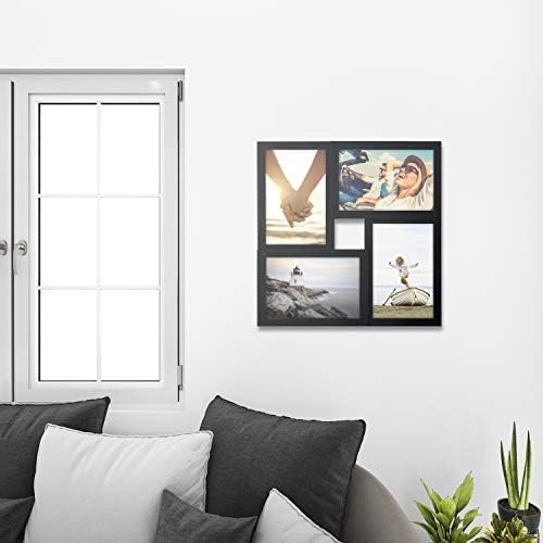 Malden Collage Frame, 4-Opening, Four 4x6 Photos | Black | Matted | Pack of 4 - Image 5