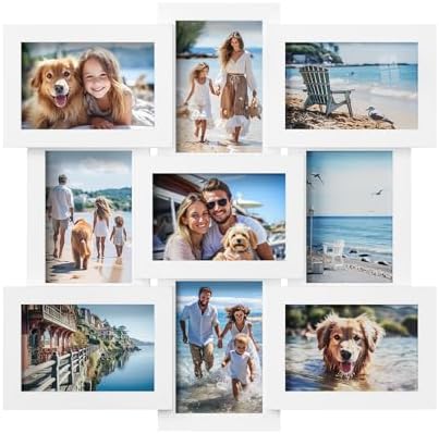 SONGMICS Collage Picture Frames for Wall Decor, 9-Pack 4 x 6, Glass Front by Unknown