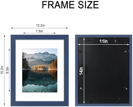 11x14 Picture Frame Set of 4 with Real Glass, Wall Mount - Image 7