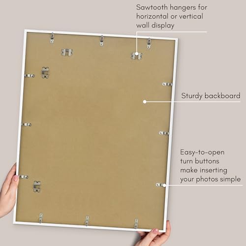 Americanflat 22x28 Poster Frame - Slim Molding - White - Image 6