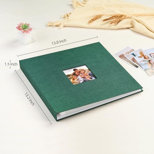 Mublalbum 12x12 Inch 3 Ring DIY Scrapbook Photo Album 80 Pages, Dark Green - Image 2
