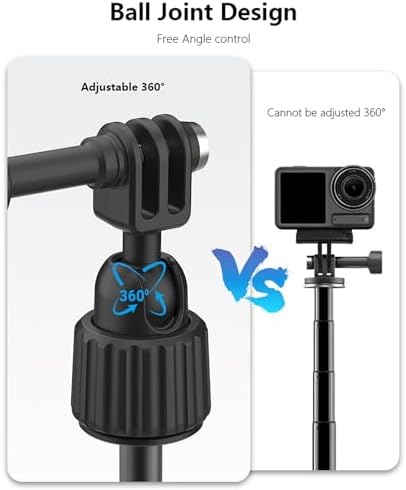 40cm/15.75" Selfie Stick Tripod Stand for GoPro Insta360, Mini Extension Rod Handle Grip for DJI Osmo 360 Nano, Action 6 5 Pro 4 3, Pocket 4 3, Ace Pro2, Go Ultra, Go 3S, X5 X4 X3 Accessories - Image 2