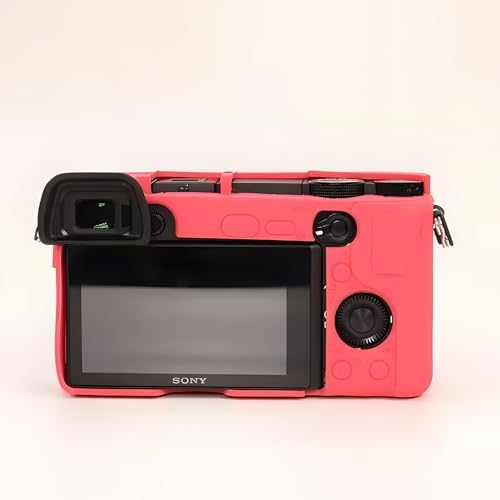 Case for Sony Alpha A6400 A6300, 2 Screen Protector, Peach Red - Image 6