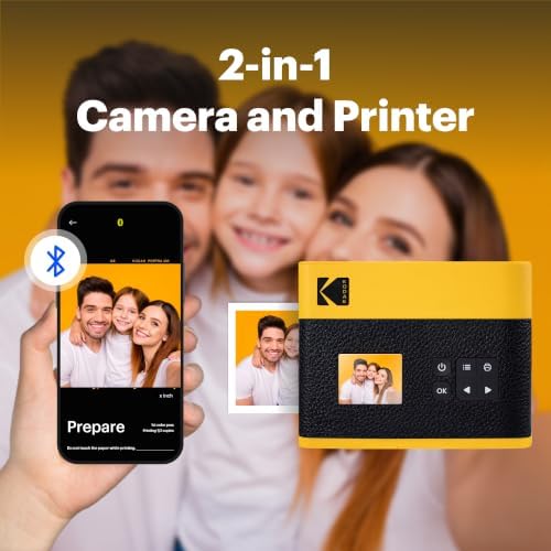 KODAK Mini Shot 3 ERA 3x3 Instant Camera, Photo Printer, 38 Sheet, Black - Image 2