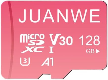 JUANWE 128GB Micro SD Card 128GB TF Card with Adapter, microSDXC Memory Card for Camera, Drone, U3, A1, V30, 4K UHD, UHS-I, SD Card by JUANWE