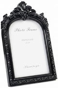 Cuspin 4x6 Black Picture Frame Vintage Ornate Arched Gothic Photo Frame by Cuspin