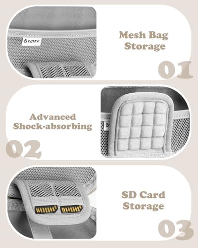 Digital Camera Case for KODAK PIXPRO/CAMKORY with SD Card Storage, Beige - Image 3