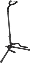 Amazon Basics Height Adjustable Foldable Guitar Stand with Secure Support, Padded Non-Slip Floor-Stand for Acoustic, Electric, Bass and Banjos, Portable Display-Stand, Black (Pack of 10) by AmazonBasics