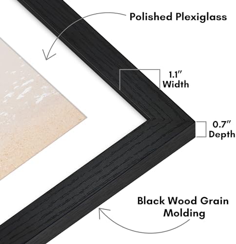 Americanflat 24x34 Poster Frame - Matted to 20x30 - Engineered Wood - Black - Image 3