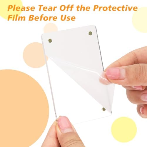24 Packs Acrylic Magnetic Photo Frame for Refrigerator Double Sided Magnetic Polaroid Frames for Pictures Instax Mini Frame Super Clear 2.36 x 3.54 Inch - Image 4