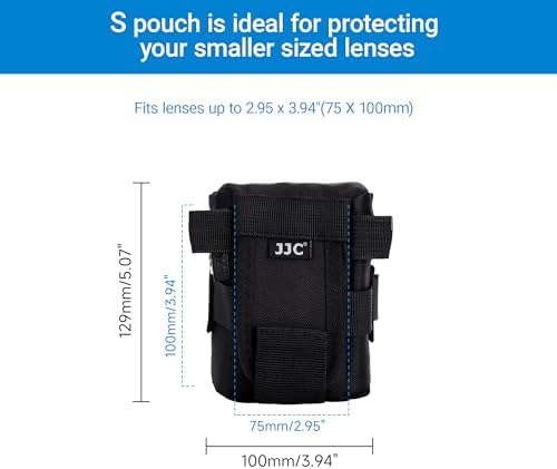 JJC Small Camera Lens Pouch for Fuji XC 15-45mm,16-50mm XF Lens Case - Image 3