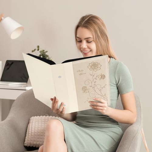 Artmag Photo Album 4x6 300 Photos, Extra Large Capacity Leather Cover Wedding Family Photo Albums Holds 300 Horizontal 4x6 Photos(Beige) - Image 6